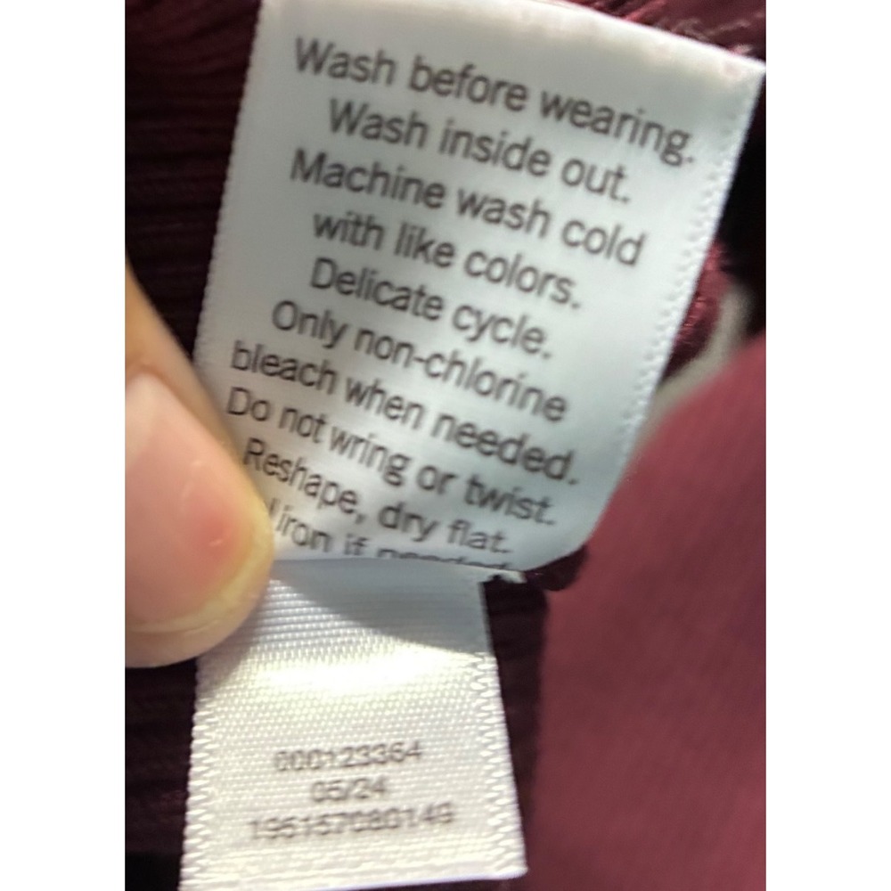 Nine West Womens L Burgundy Ribbed Knit Turtleneck Sweater Maroon Long Sleeve - Picture 5 of 5